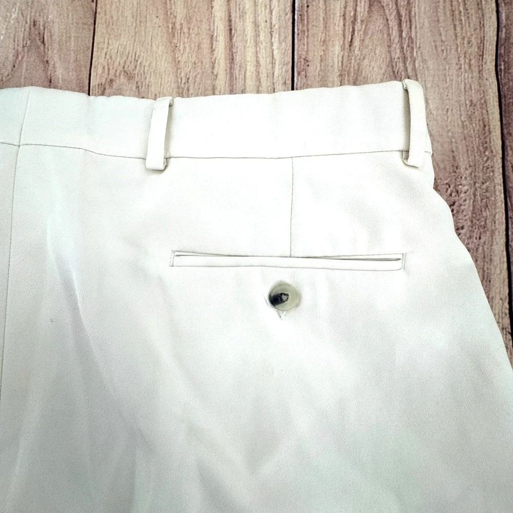 Ballin Golf Short Comfort Eze Nash Cream Ivory Flat Stretch Performance Men's 36